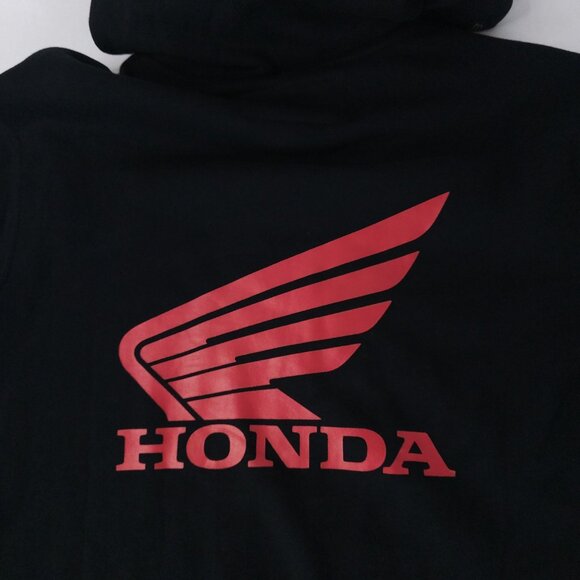 Honda Fox Racing Zip Hoodie Mens Medium Black Red White MX Motocross Jacket New - Picture 12 of 12